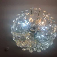 ۲ عدد لوستر با کریستال چک۲ عدد لوستر|لوستر و چراغ آویز|تبریز, |دیوار