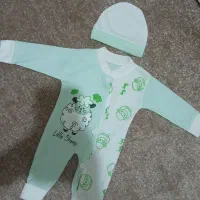 لباس سرهمی نخی جنس خوب همراه کلاه