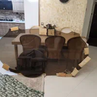 شیشه میز ناهار حوری ۸ نفره