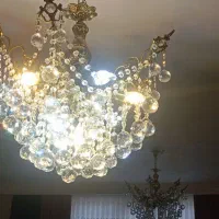 لوستر برنز ۲عدد|لوستر و چراغ آویز|قزوین, |دیوار