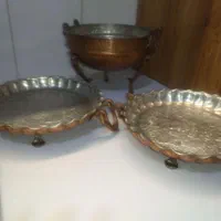 ظروف مسی آجیل خوری ودوتا شیرینی خوری  ودیوار کوب|ظروف سرو و پذیرایی|تهران, جمال‌زاده|دیوار