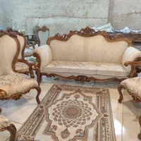 حراج مبل کلاسیک 9نفره چوب گردو|مبلمان خانگی و میز عسلی|اصفهان, رهنان|دیوار