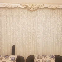 پرده پذیرایی به عرض ۳ متر همراه دکور