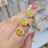 انگشتر های رنگ ثابت تمام نگین کاری شده
