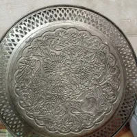 سینی مسی قلم زنی درحدنو|کلکسیون اشیاء عتیقه|اصفهان, سرشبادران|دیوار
