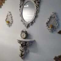 ست آینه و شمعدان دیواری