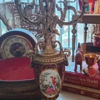 شمع دان فرانسوی  برنجی انتیک حراج زیر قیمت