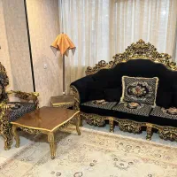 مبل سلطنتی روکش ورق طلا