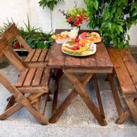 ناهار خوری چوبی کار|میز و صندلی غذاخوری|قم, زاویه|دیوار