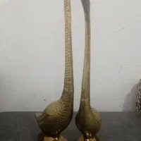 دو عدد مجسمه ی قو برنز