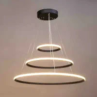 لوستر مدرن 3 حلقه گرد|لوستر و چراغ آویز|همدان, |دیوار