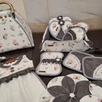 سرویس آشپزخانه پارچه‌ای عروس دست دوز اقساط