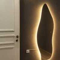 آینه قدی دفرمه /  با نور و نئون / تاچ