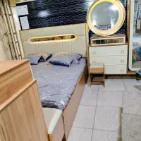 سرویس خواب طوسی پاف دار در زرین کالای یاسوج|تخت و سرویس خواب|یاسوج, |دیوار
