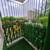 آکاردئونی نرده گل مصنوعی برگ گل دار بالکن