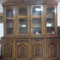 ویترین یا بوفه تمام چوب کارشده ۴ درب