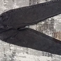 شلوار مام دخترانه زغالی و یخی نو