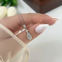 پلاک زنجیر خوشه نقره اصلی