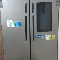 یخچال دوقولو دستگیره مخفی. نور مخفی. جابارشیشه ای