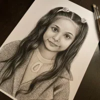 نقاشی سیاه قلم|تابلو، نقاشی، عکس|قم, بنیاد|دیوار