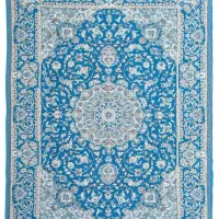 روفرشی ۴×۳ مخمل ابریشیم کیاباف یزد مدل کژال ۴۰۸