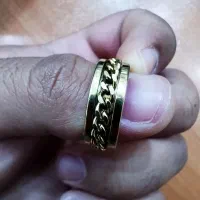 حلقه نقره آبکاری طلا|جواهرات|آبادان, |دیوار