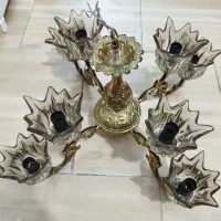 دوعدد لوستر برنز چهار شاخه و سه عدد تکی