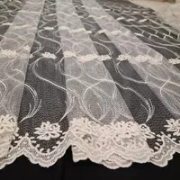 پارچه پرده تور گل پیچ دیزاین جدید کلی جزیی متری