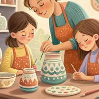 آموزش نقاشی روی سفال مخصوص دختران نوجوان