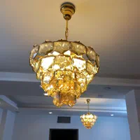 2 عدد لوستر کریستالی چند حلقه