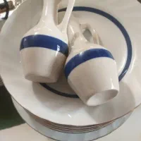 بشقاب تخت و گود لب طلایی