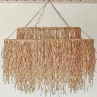 انواع لوستر و سبد و آینه رافیا