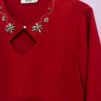 شومیز قرمز آستین بلند|لباس|تبریز, |دیوار