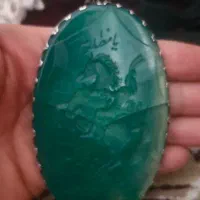 گردنی عقیق بزرگ و انگشتر