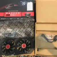 گرافیک rx 580 با کارتن و کابل