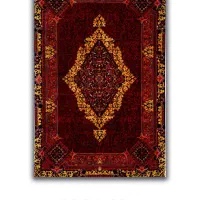 فرش /فرشینه / روفرشی کناره قرمز|فرش|رشت, گلباغ نماز|دیوار