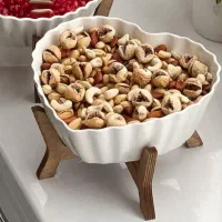 کاسه سرامیکی پایه چوبی|ظروف سرو و پذیرایی|فسا, |دیوار