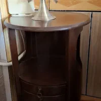 میز تلفن چوبی