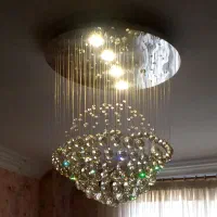 لوستر کریستالی کنترل دار نورپردازی چندحالته|لوستر و چراغ آویز|مشهد, نوید|دیوار