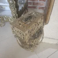 سطل و جا دستمال برنجی