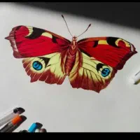 نقاشی با خودکار پروانه