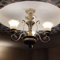 لوستر نو با دو دیدار کوب بدنه چدنی شیک و با اصالت|لوستر و چراغ آویز|رشت, شهرک قدس|دیوار