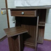 میز چرخ خیاطی قهوه
