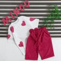 تیشرت شلوارک دخترونه قلبی سایز ۴۰/۴۵/۵۰قیمت ۴۲۵۰۰۰