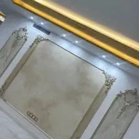 گچبری نور مخفی  نصب آینه پازل آبشاری