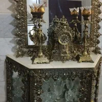 کنسول آینه ساعت شمعدون