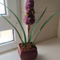 گل سنبل  کریستال با گلدان