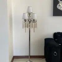 آباژور کریستالی ۴ شعله رنگ سیلور