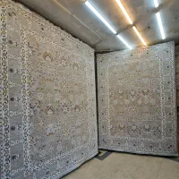 فرش۹متری ۱۲۰۰شانه ۳۶۰۰تراکم نخ آکرالیک افشان طوسی