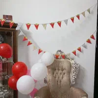 پذیرش دوخت انواع ریسه و پرده تولد